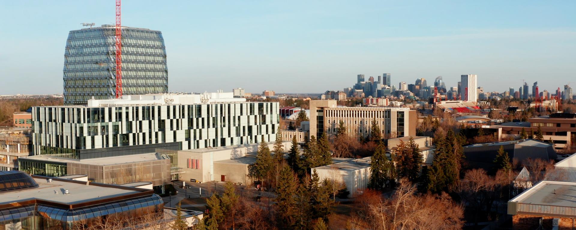 University of Calgary and the city skyline