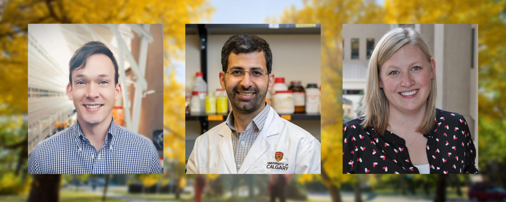 2022 Killam Emerging Research Leaders, from left: Aaron Phillips, Amir Sanati-Nezhad and Carly McMorris