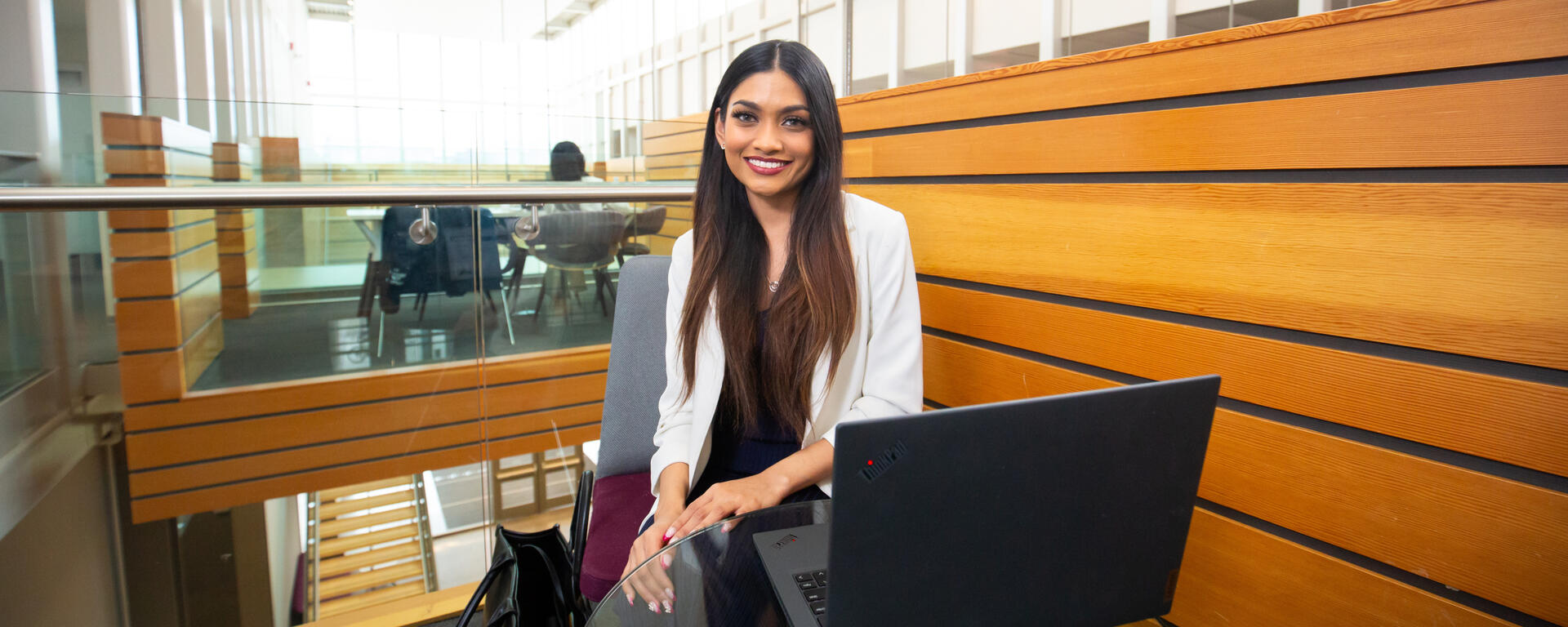 Faculty of Science grad Samiha Hoque begins her career as a web application developer with Sproule, a Calgary-based energy consulting company.