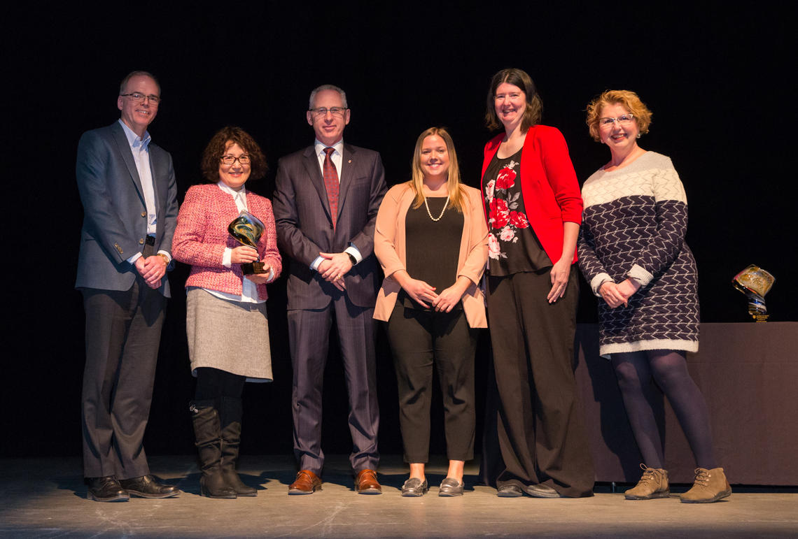 The engineering leadership team won the faculty award for prioritizing diversity in numerous faculty initiatives and programs. 