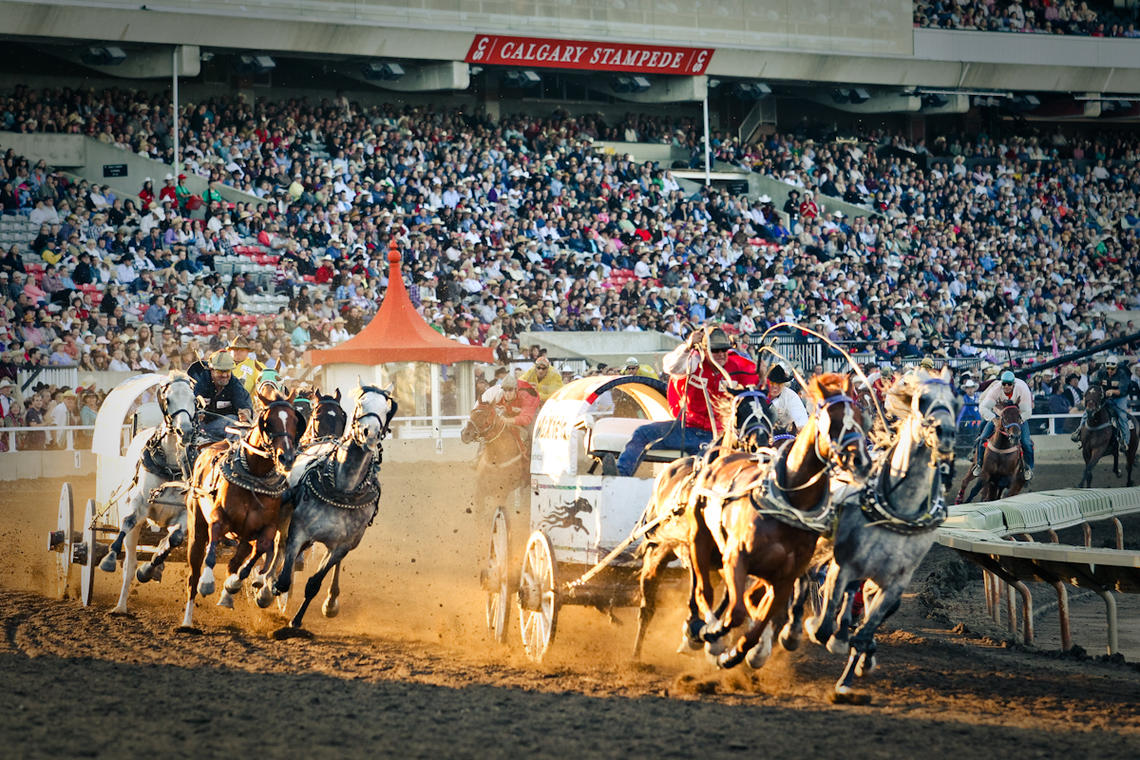 Chuckwagon races and grandstand show are included in the tickets for sale.
