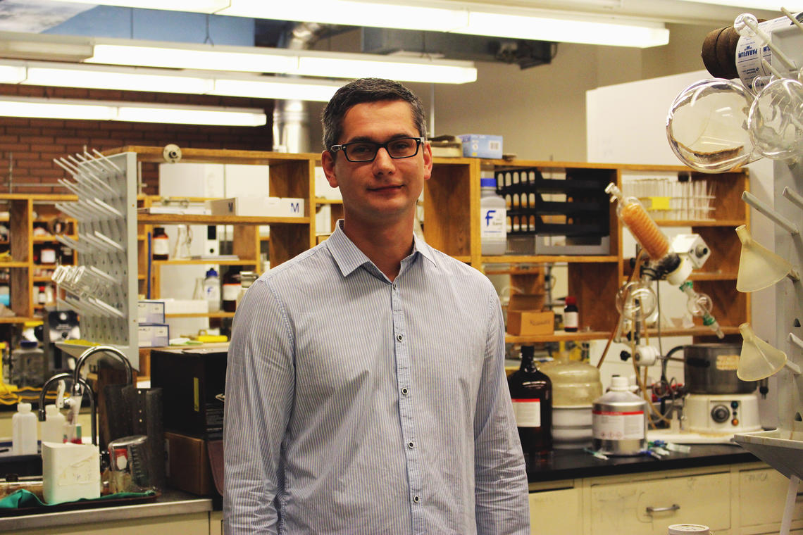 Assistant chemistry professor Darren Derksen leads a team at the University of Calgary that uses innovation to develop promising new drug leads.