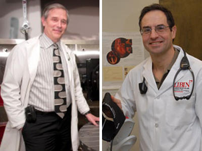 Dr. Cy Frank, left, and Dr. Norm Campbell received the Order of Canada on June 30. 