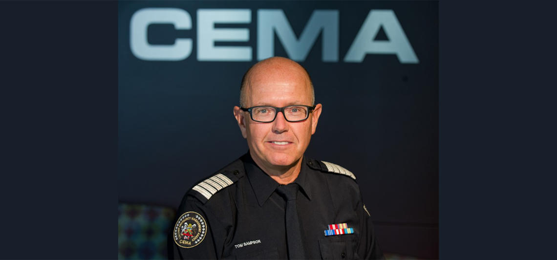 Chief Tom Sampson (retd) during his time as head of the Calgary Emergency Management Agency