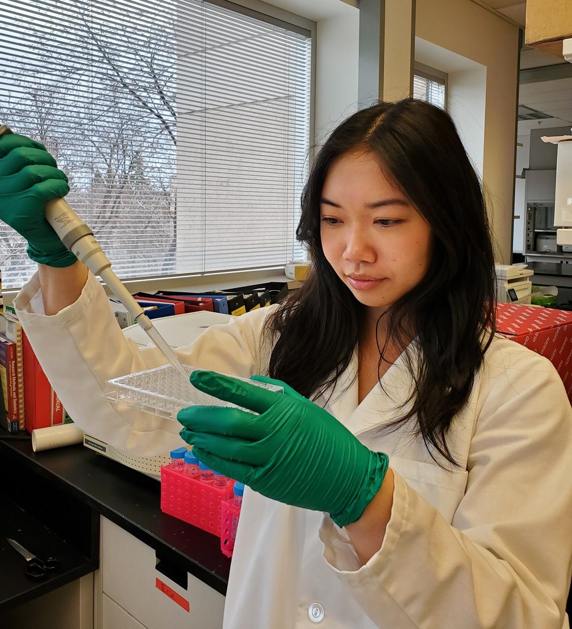 Dr. Niki Cho, PhD, conducts epigenetic nutrition research in Dr. Raylene Reimer’s laboratory
