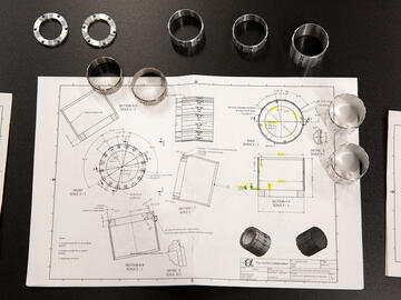 Components of the ALPHA-g apparatus that were manufactured at UCalgary in Science Workshop. 