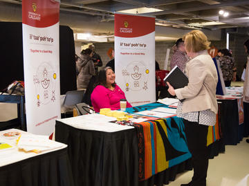 University of Calgary students, faculty, and staff participate in the wellness fair at the third anniversary of the launch of the Campus Mental Health Strategy