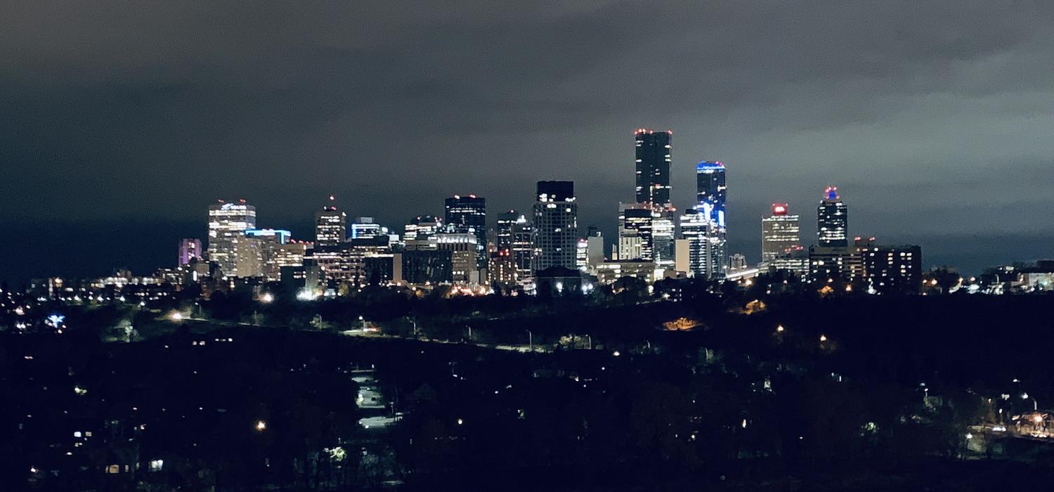 Night time city view