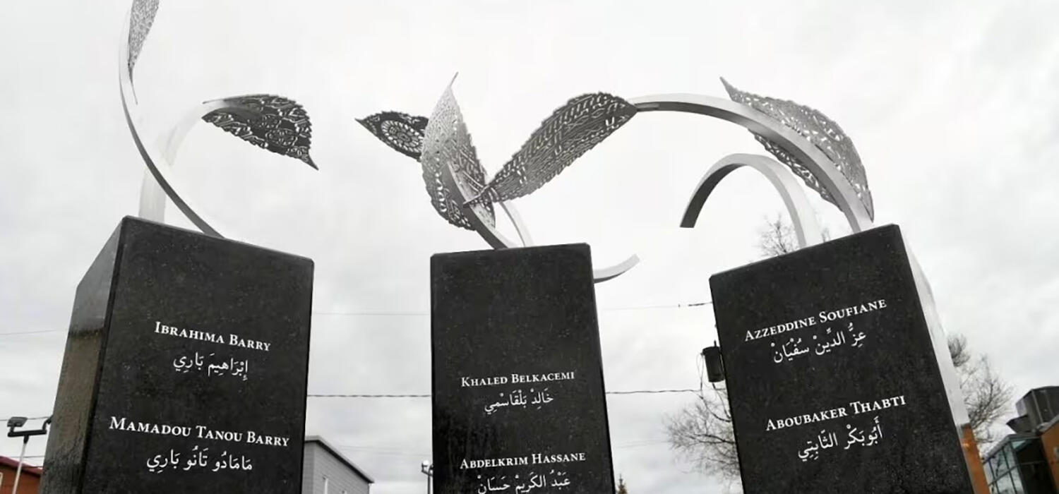 Three monuments that stand in Quebec City to honour the victims of the Quebec mosque attack
