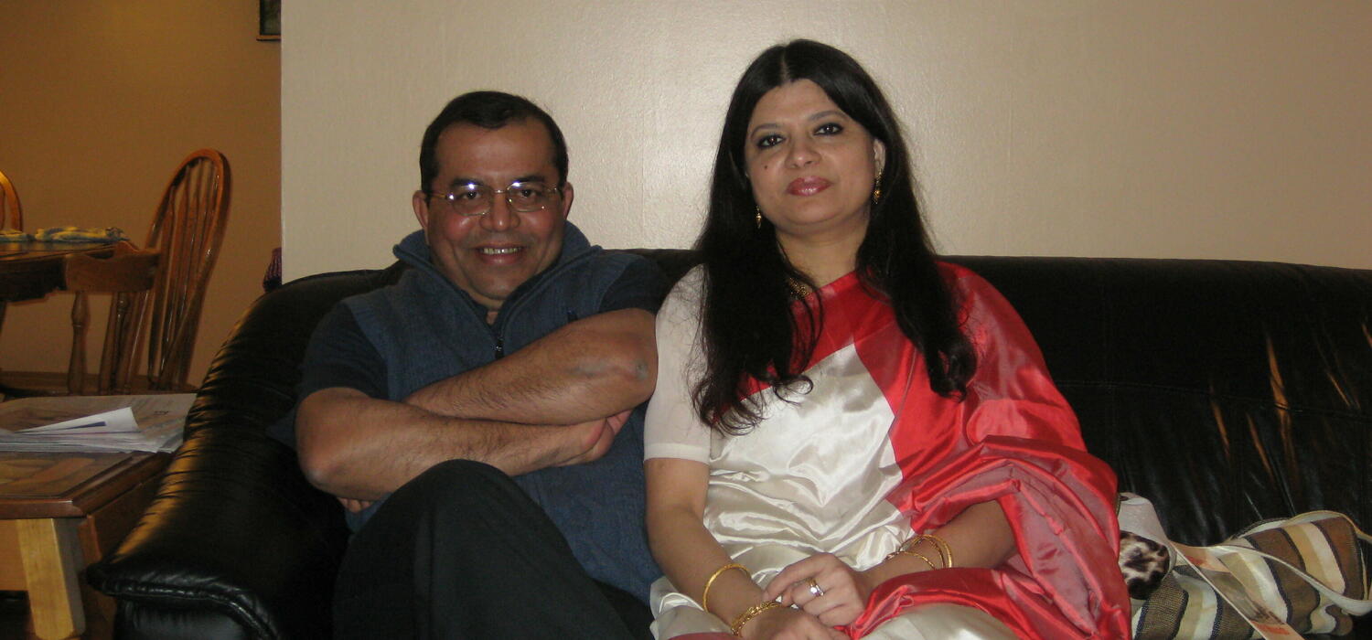 Zia Rahman and his wife Sheila at a dinner party in February 2011 that celebrated the completion of Zia’s doctorate.