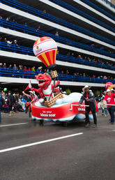 The University of Calgary shows off its new float at the 2019 Calgary Stampede Parade. 