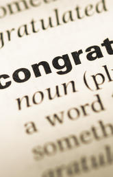 Congratulations as dictionary entry