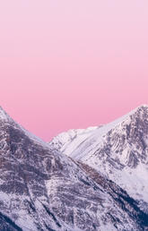 Mountains with pink sky