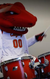 UCalgary's Rex on the drums