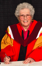 Joan Snyder received an honorary degree from the University of Calgary on Nov. 10, 2011.