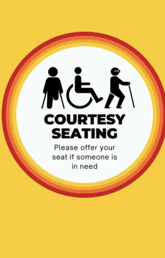 courtesy seating stickers