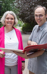 Project lead Roswita Dressler and project partner John Scott at the University of Calgary