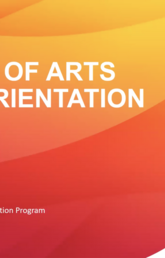 Title Page stating 'Faculty of Arts Co-op Orientation' 