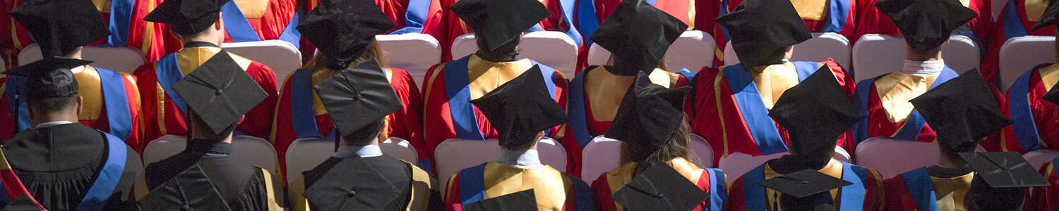 graduates captured from behind