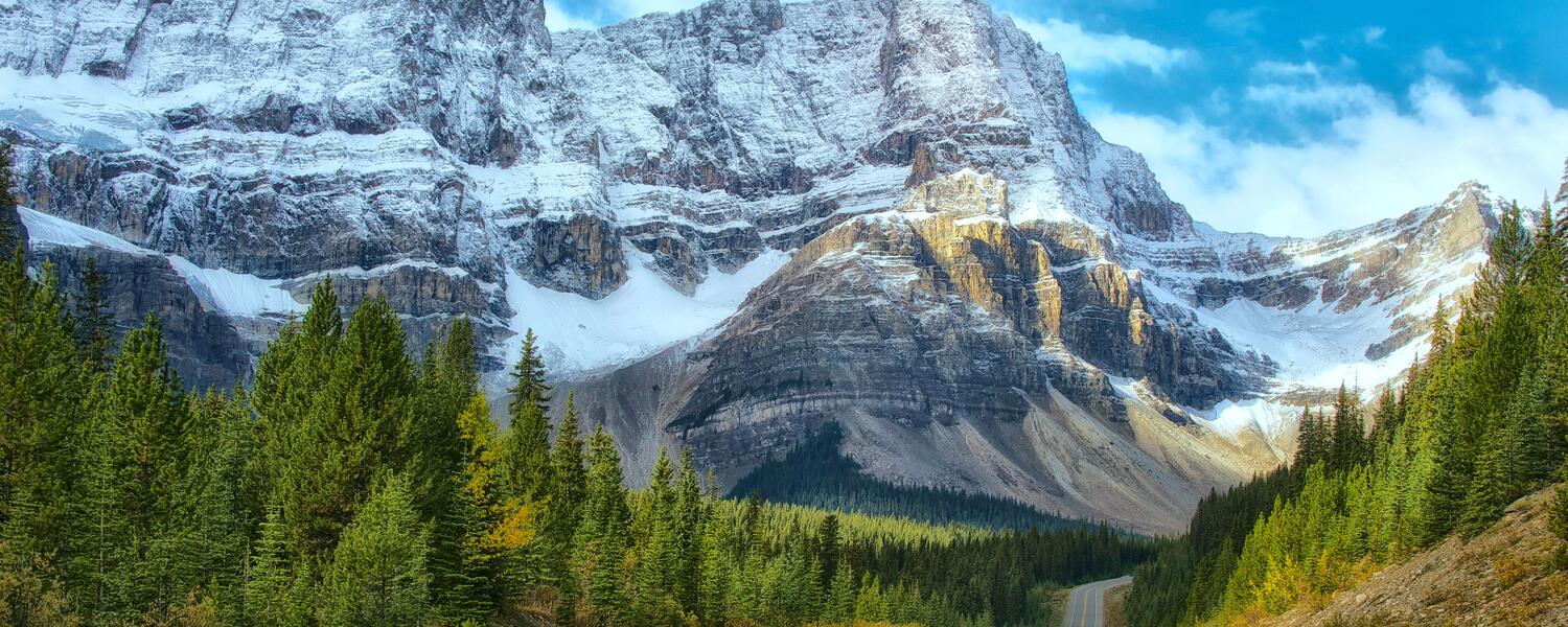 Alberta mountains shot from the highway.