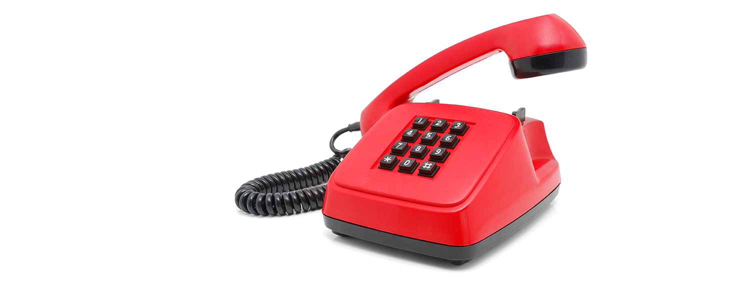 Stock photo of red telephone