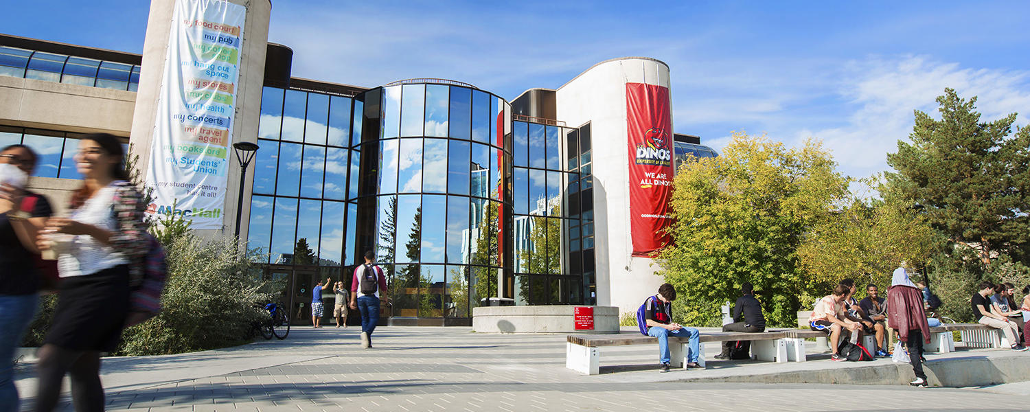 University of Calgary students outside of MacEwan Hall