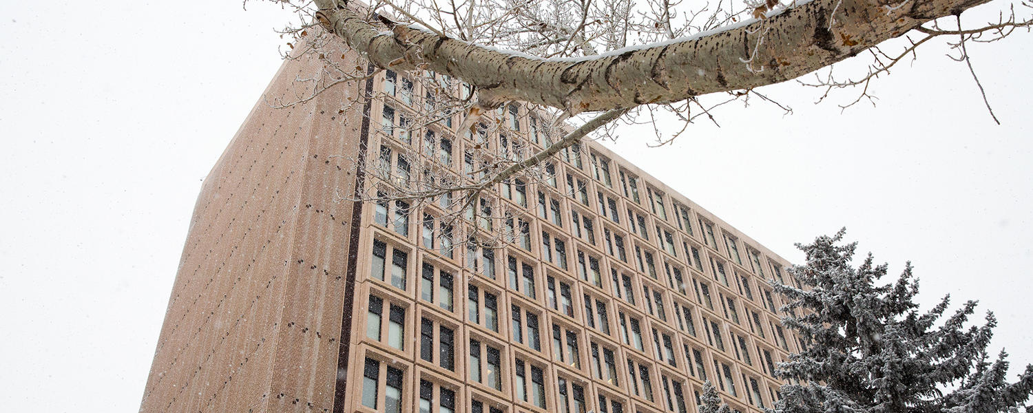 Social Sciences Building in winter
