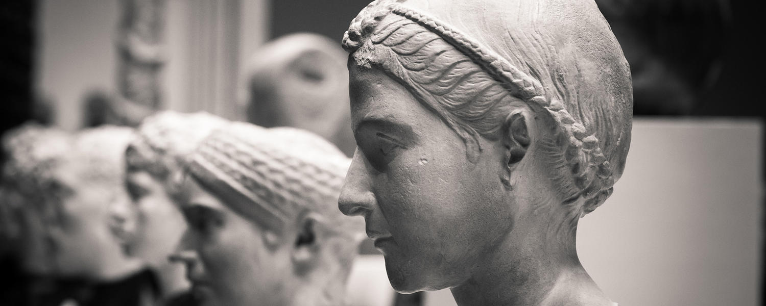 row of marble busts