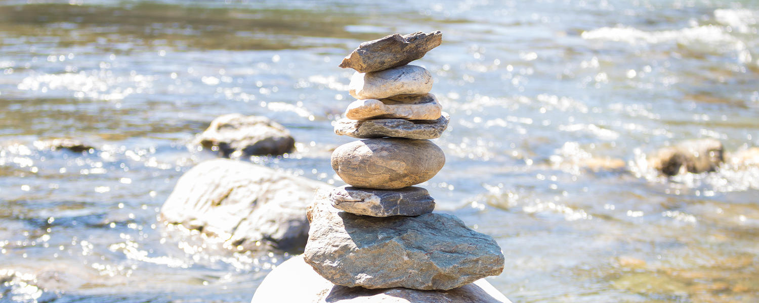 Stack of river stones