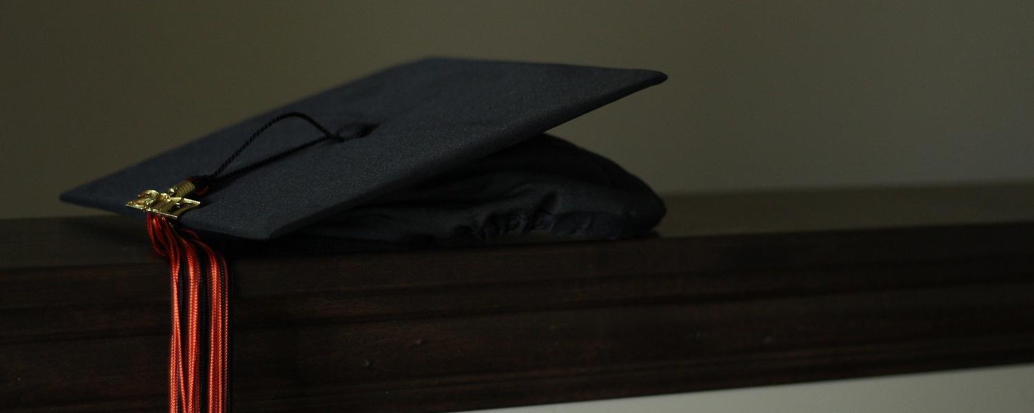 Graduation cap on display