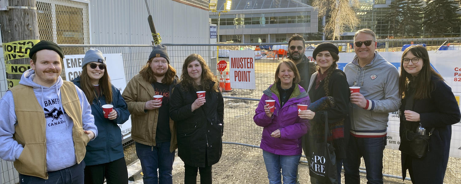 Exposure festival crew on site