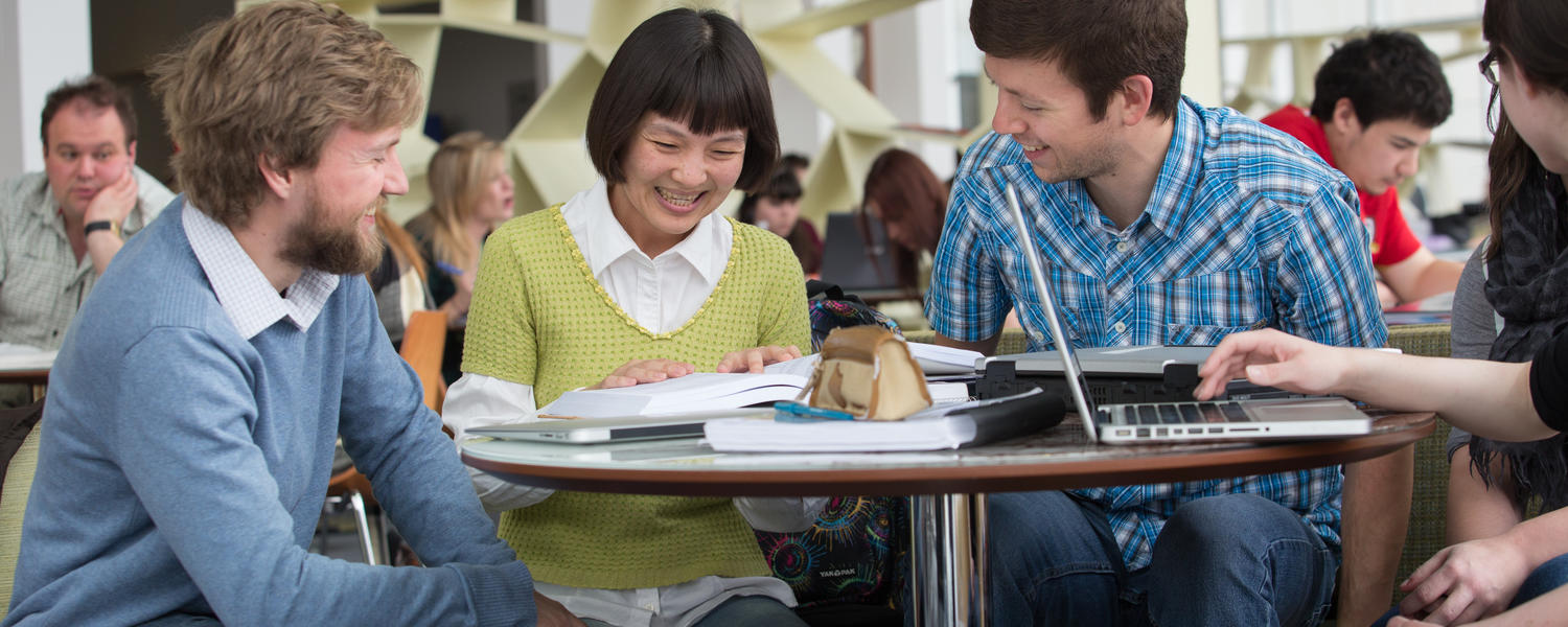 Students working together