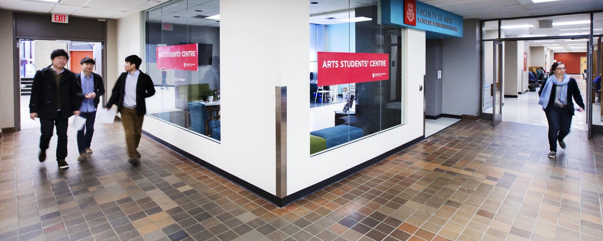 Students walk past the Arts Students' Centre
