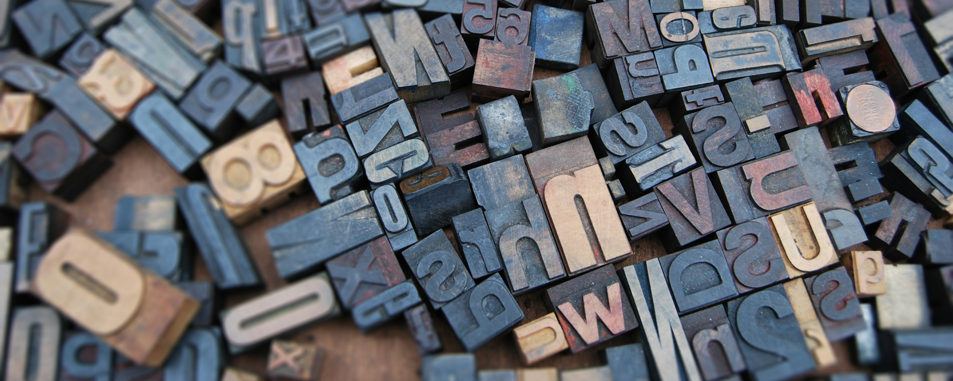 Photograph of movable type blocks 