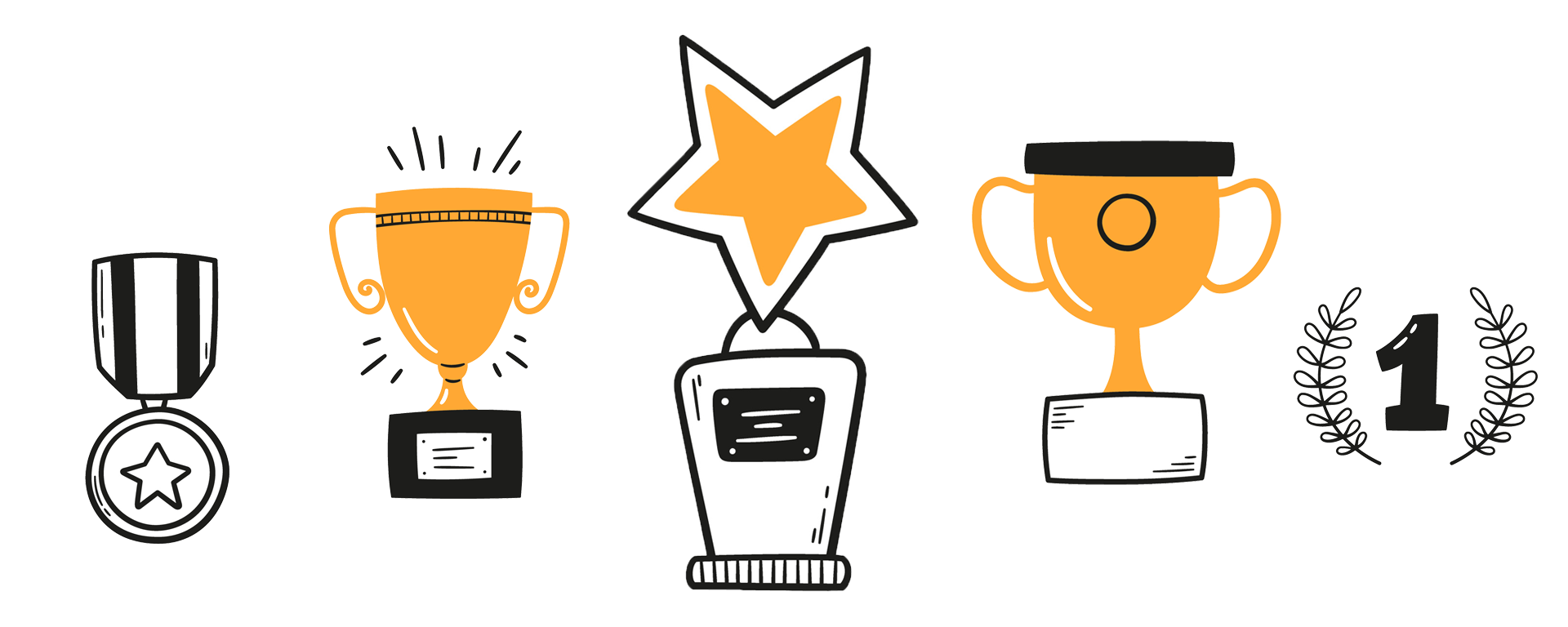 Stock illustration of different awards