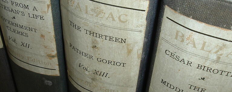 Volumes of books by Balzac