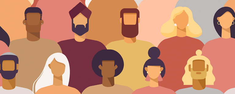 Illustration of people of varying races, ages and genders