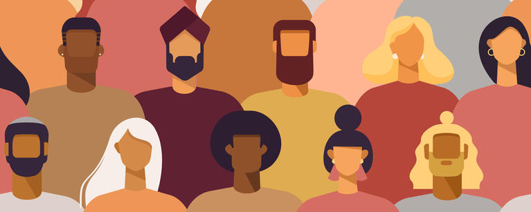 Illustration of people of varying races, ages and genders