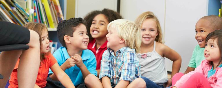 children actively learning