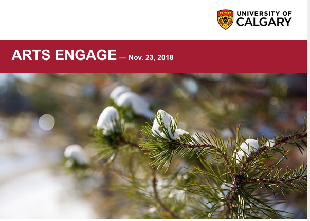 Screenshot of arts engage newsletter