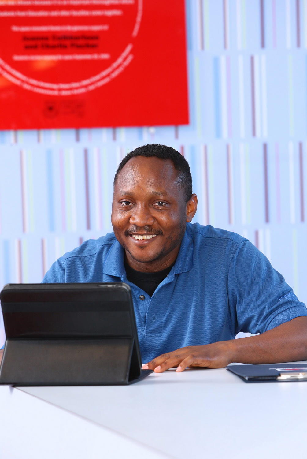 UCalgary student on tablet