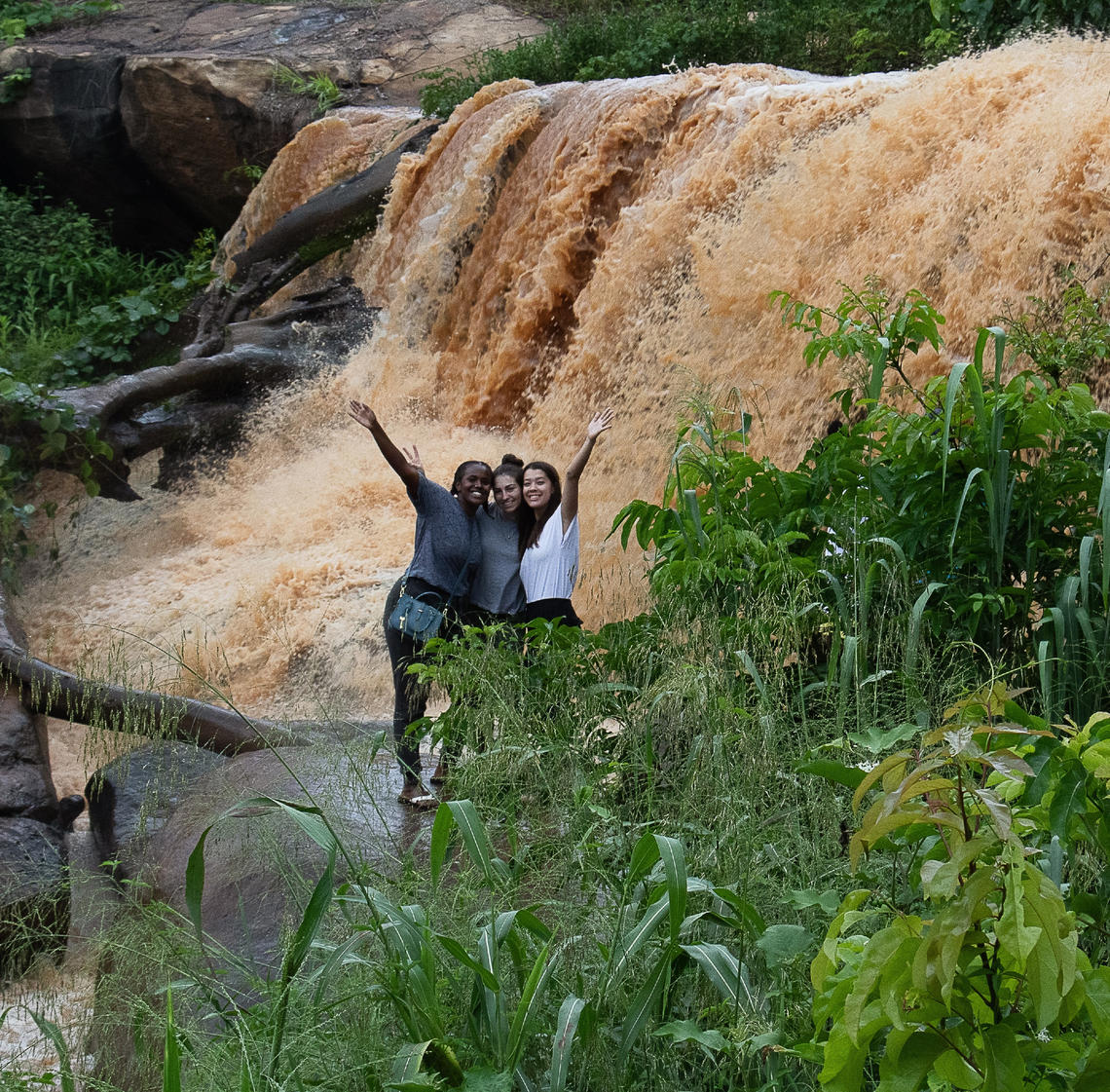 Waterfall Students in the field
