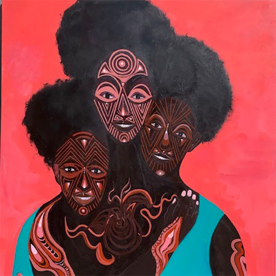 Painting of three black women 