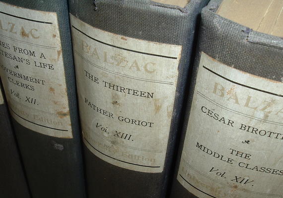 Volumes of books by Balzac