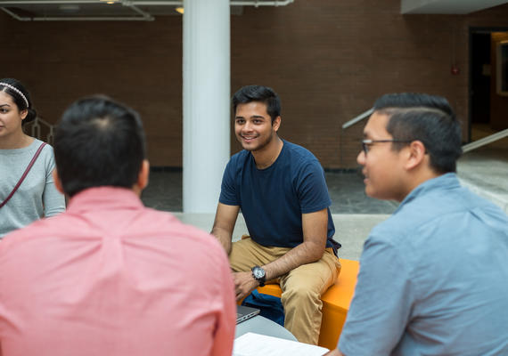 Students studying