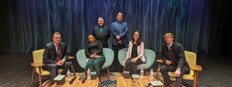 photo of CMSS showcase speakers, moderator and Dr. Rob Huebert