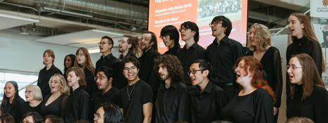 Chorus singing on the stage