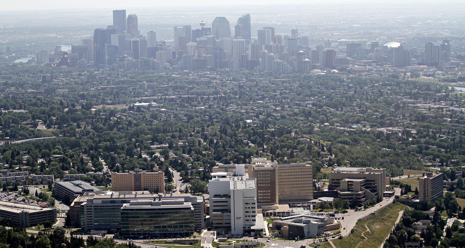 Calgary aerial view