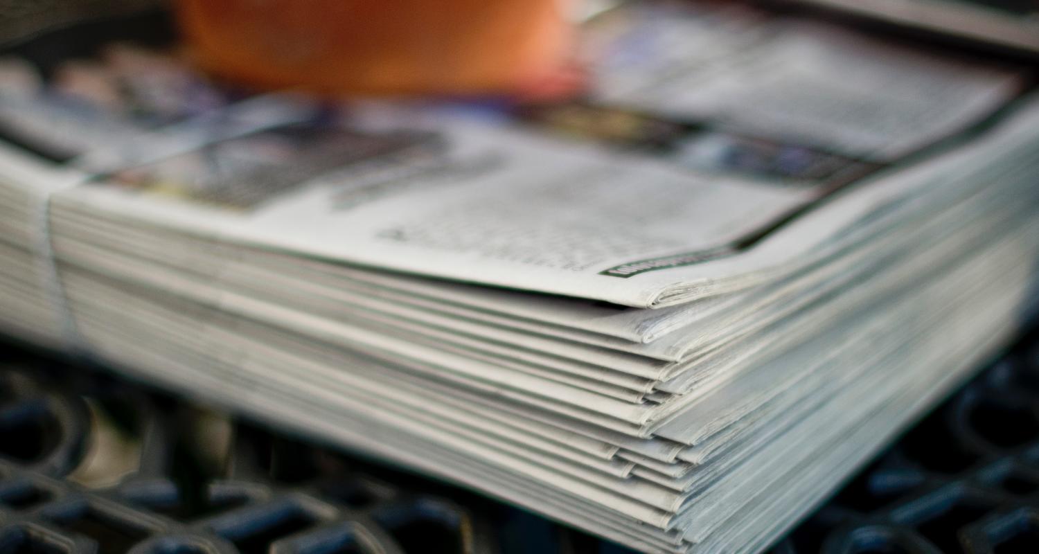 Stack of newspapers