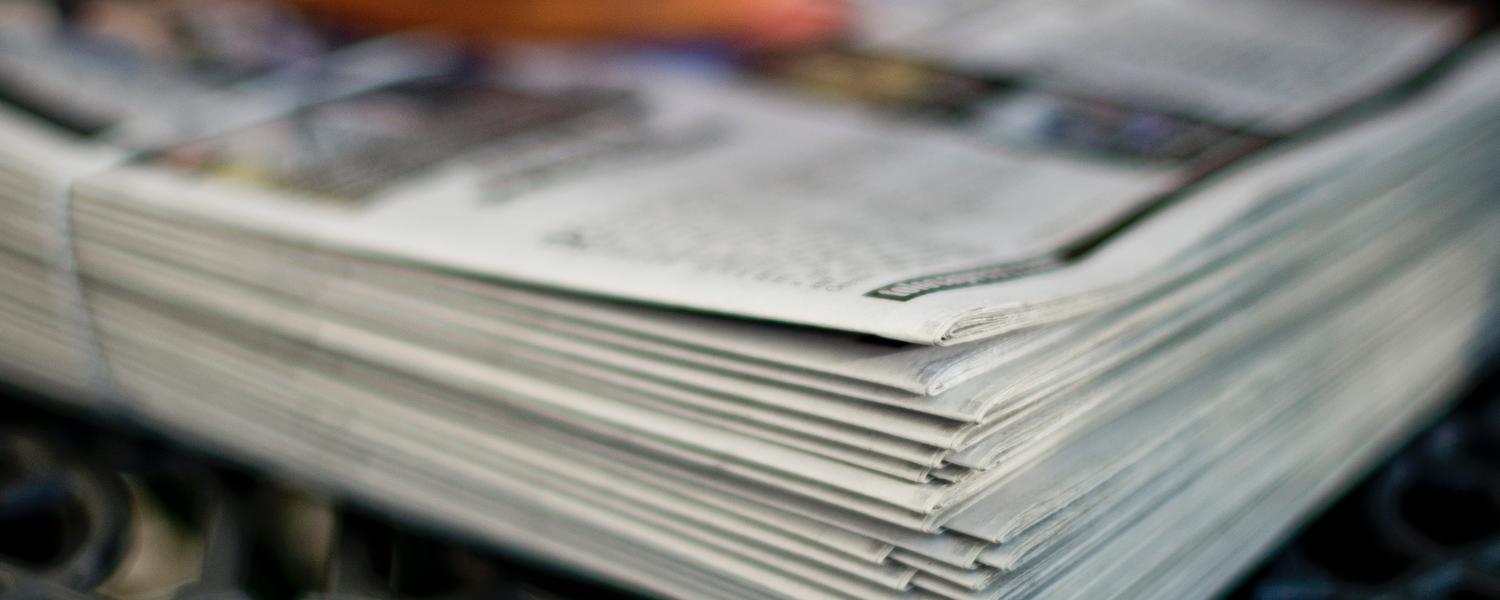 Stack of newspapers
